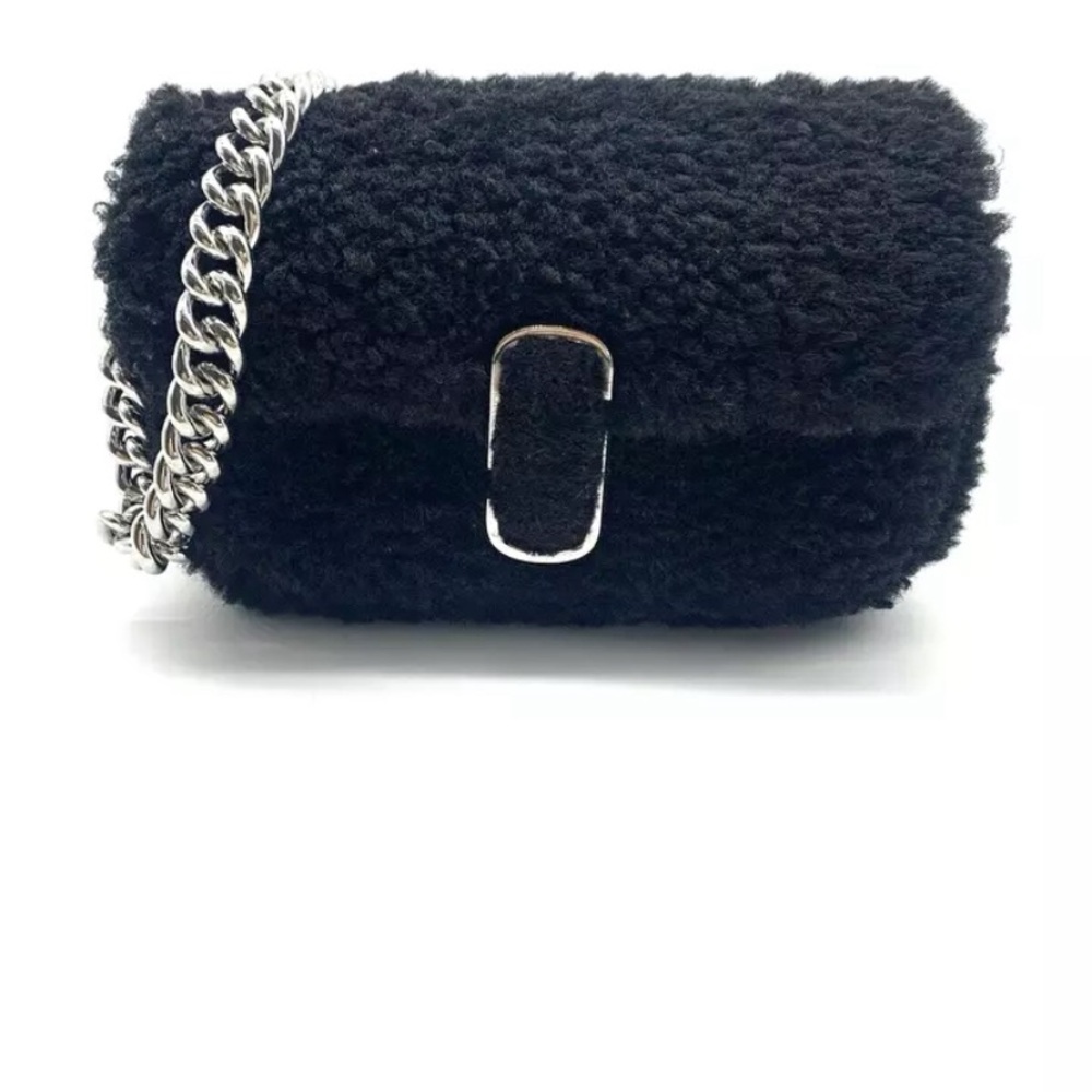 Marc Jacobs Mini The Teddy J Marc Faux Fur Shoulder Bag